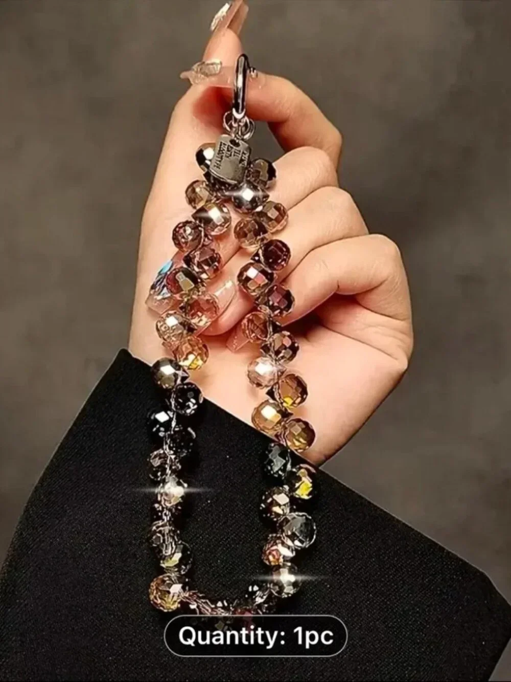 Multi- Colored Crystal Purse Charm - Picture 1 of 5